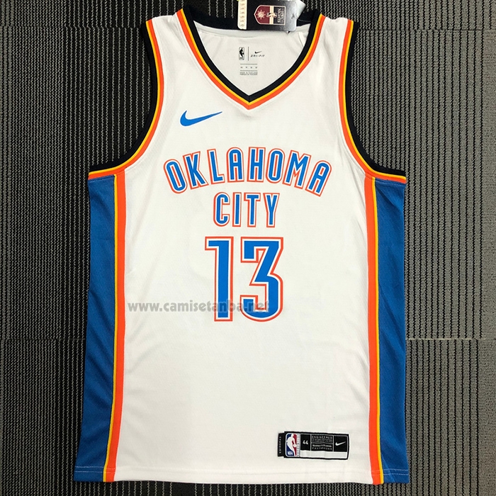 Camiseta Oklahoma City Thunder Paul George #13 Association Blanco